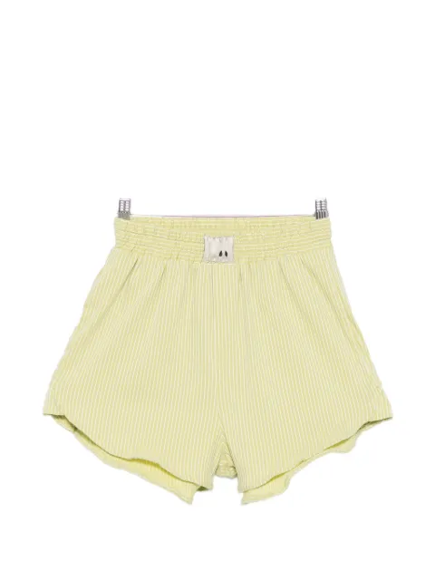 the M.. striped curved-hem shorts