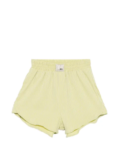 the M.. striped curved-hem shorts