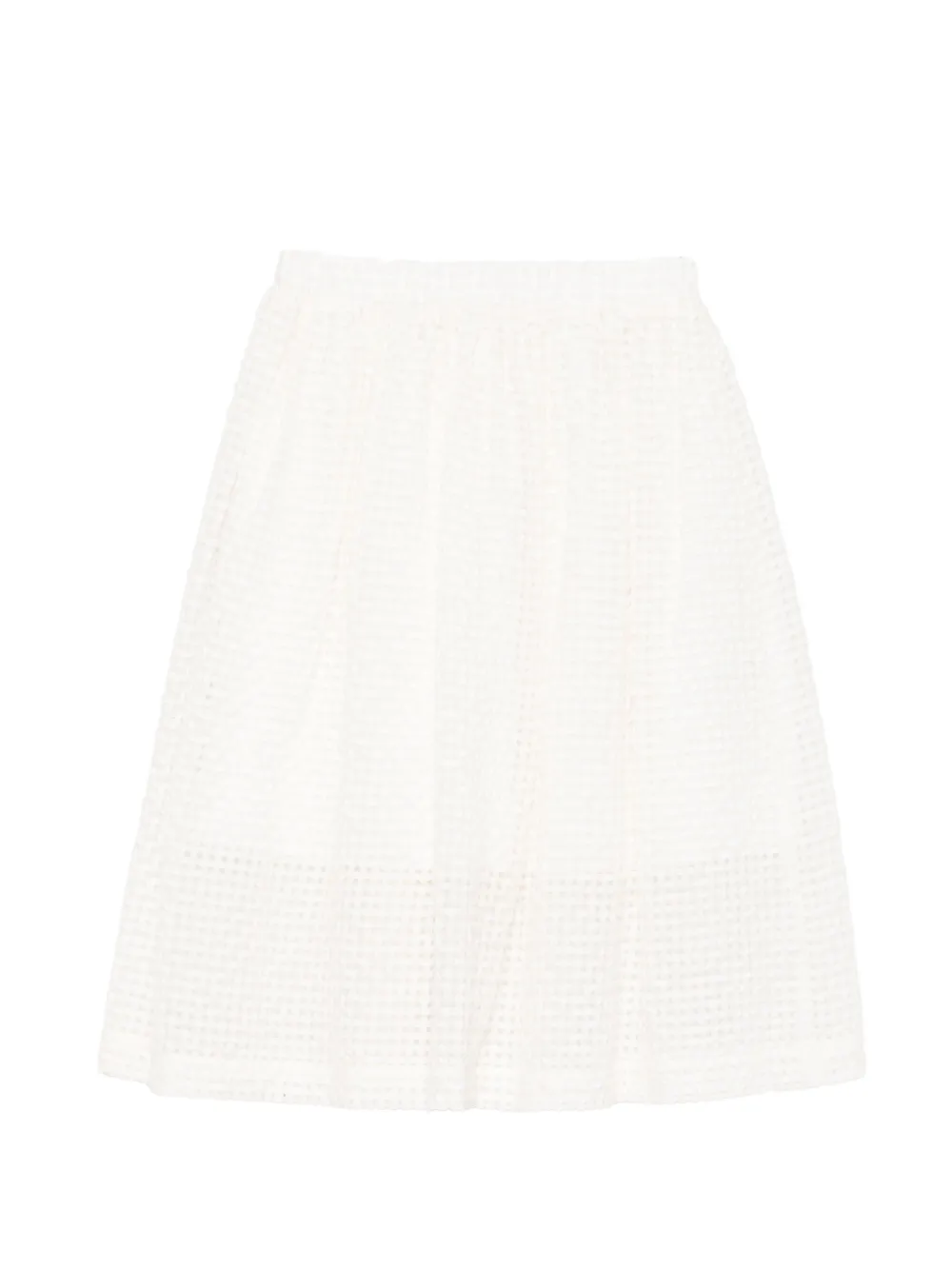 Simonetta gingham-check skirt - Bianco