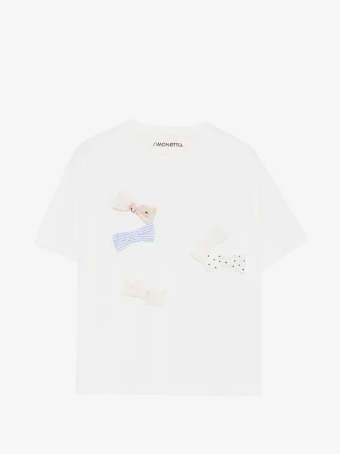 Simonetta t-shirt à détail de nœud