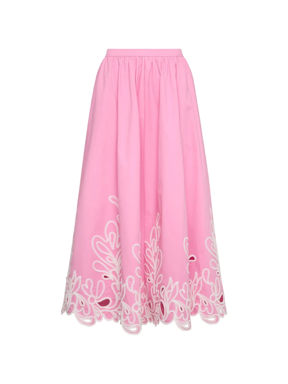 Cinq A Sept Espe Pailey Bloom embroidered flared skirt - Rosa