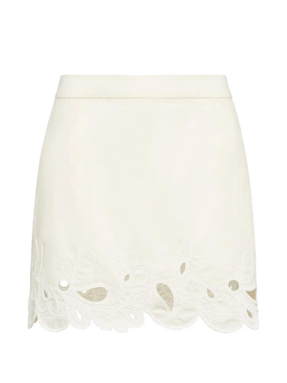 Cinq A Sept Bonnie Paisley Bloom embroidered skort - Toni neutri