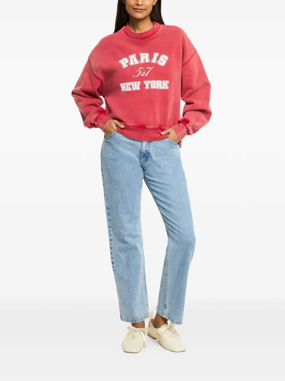 Cinq A Sept Trui met logoprint Rood
