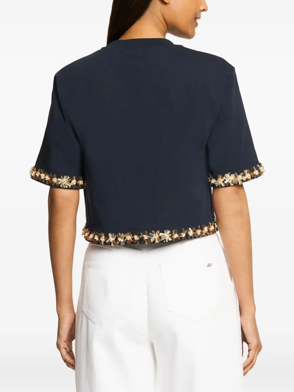 Cinq A Sept Sunflare verfraaid T-shirt Blauw