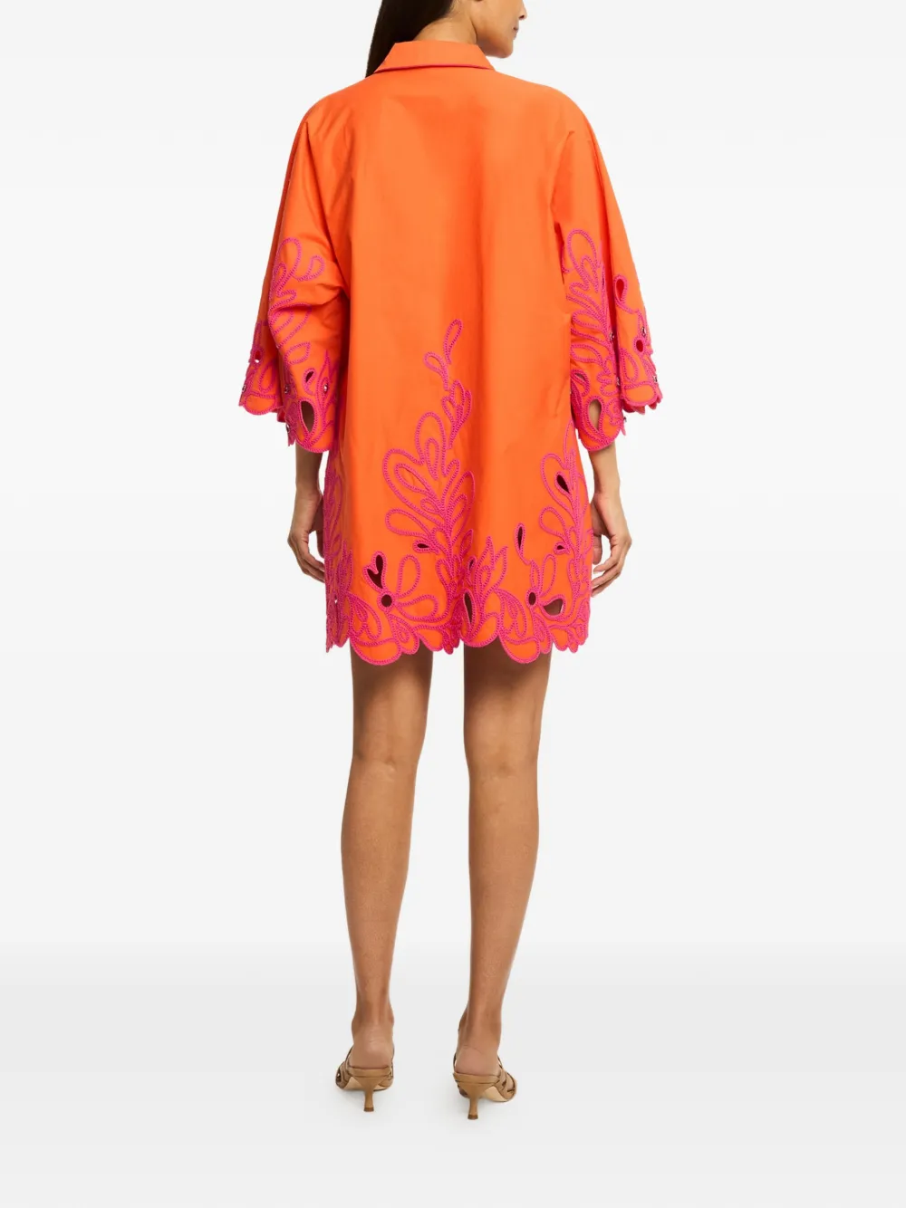 Cinq A Sept Arcia tuniek met geborduurd paisley Oranje