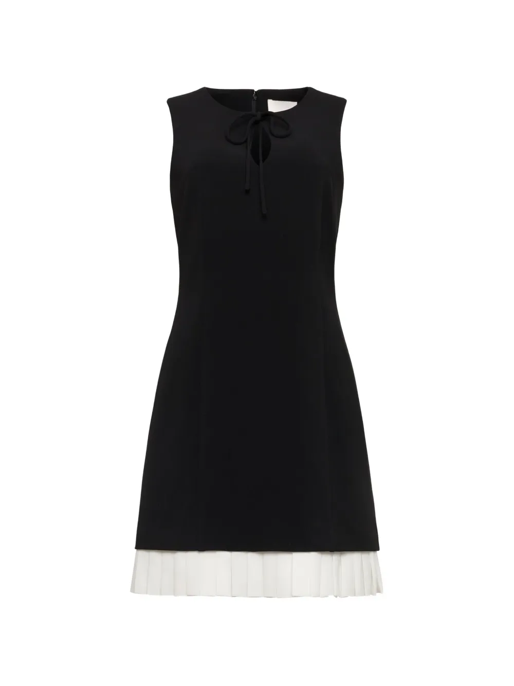 Cinq A Sept Deidra pleated-hem tie-neck dress - Nero
