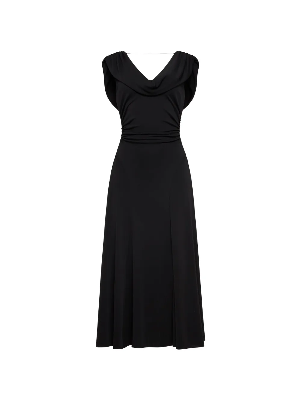 Cinq A Sept Carino draped-neck dress - Nero