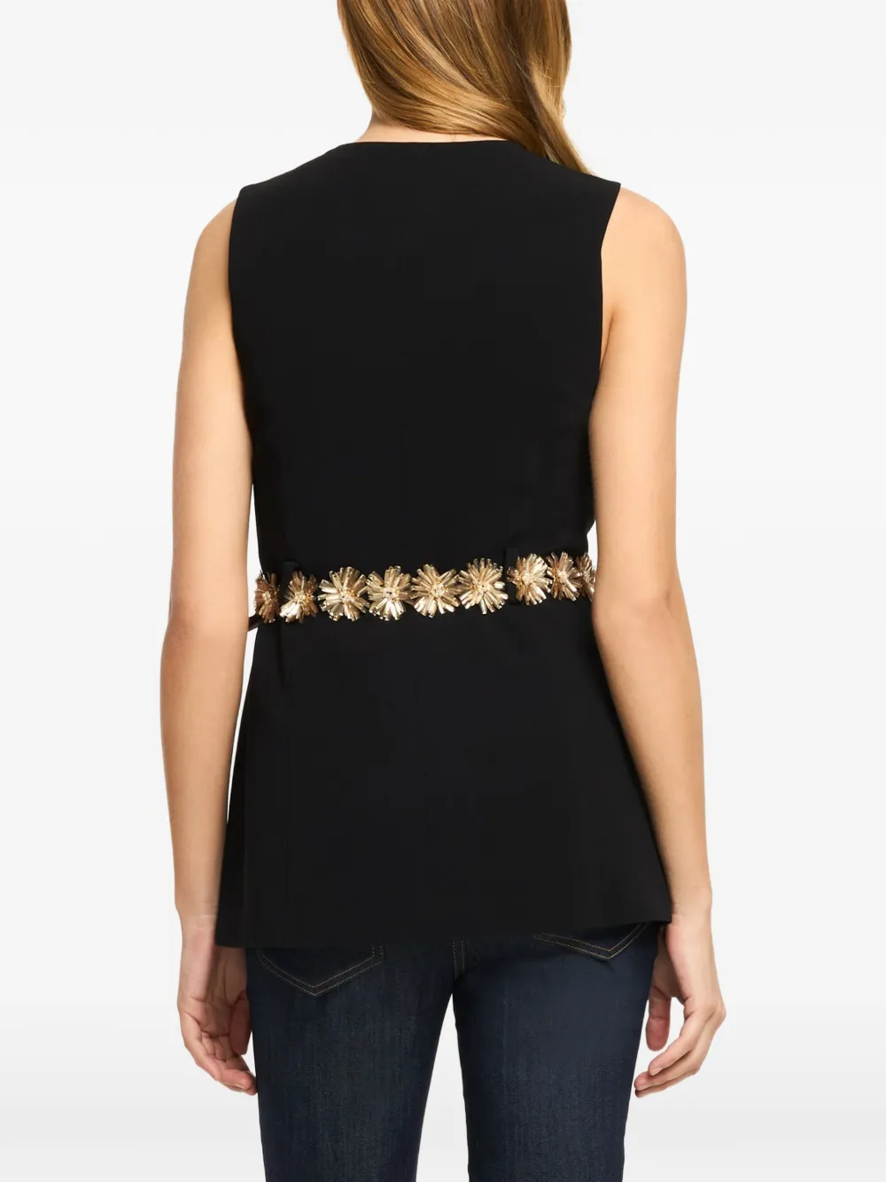 Cinq A Sept Sunflare gilet met ceintuur Zwart