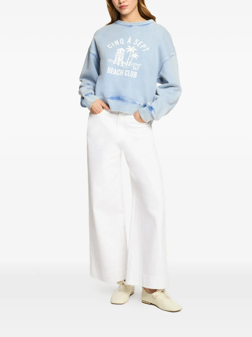 Cinq A Sept Beach Club trui met grafische print Blauw