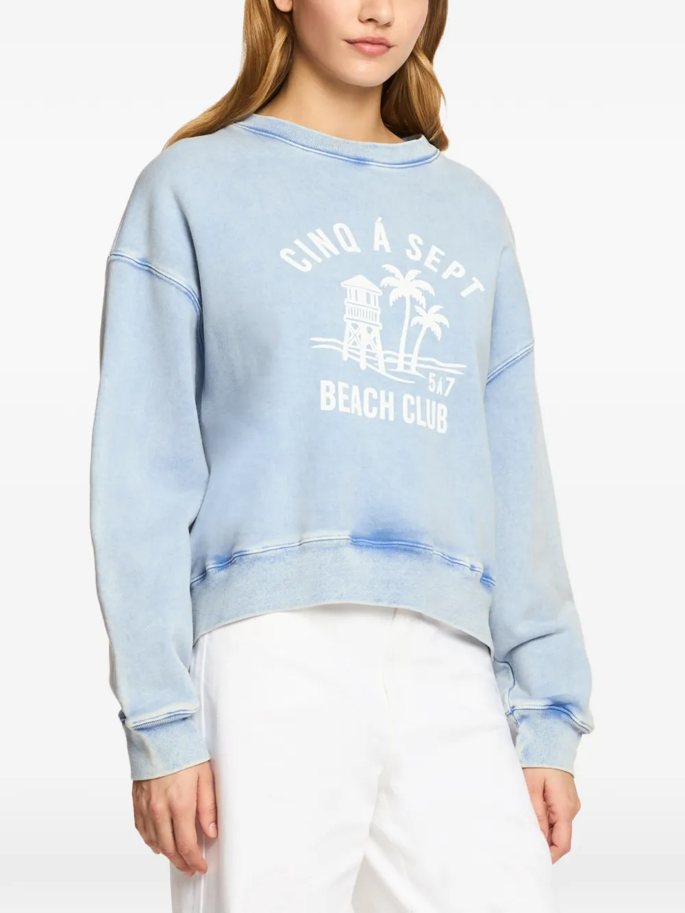 Cinq A Sept Beach Club trui met grafische print Blauw