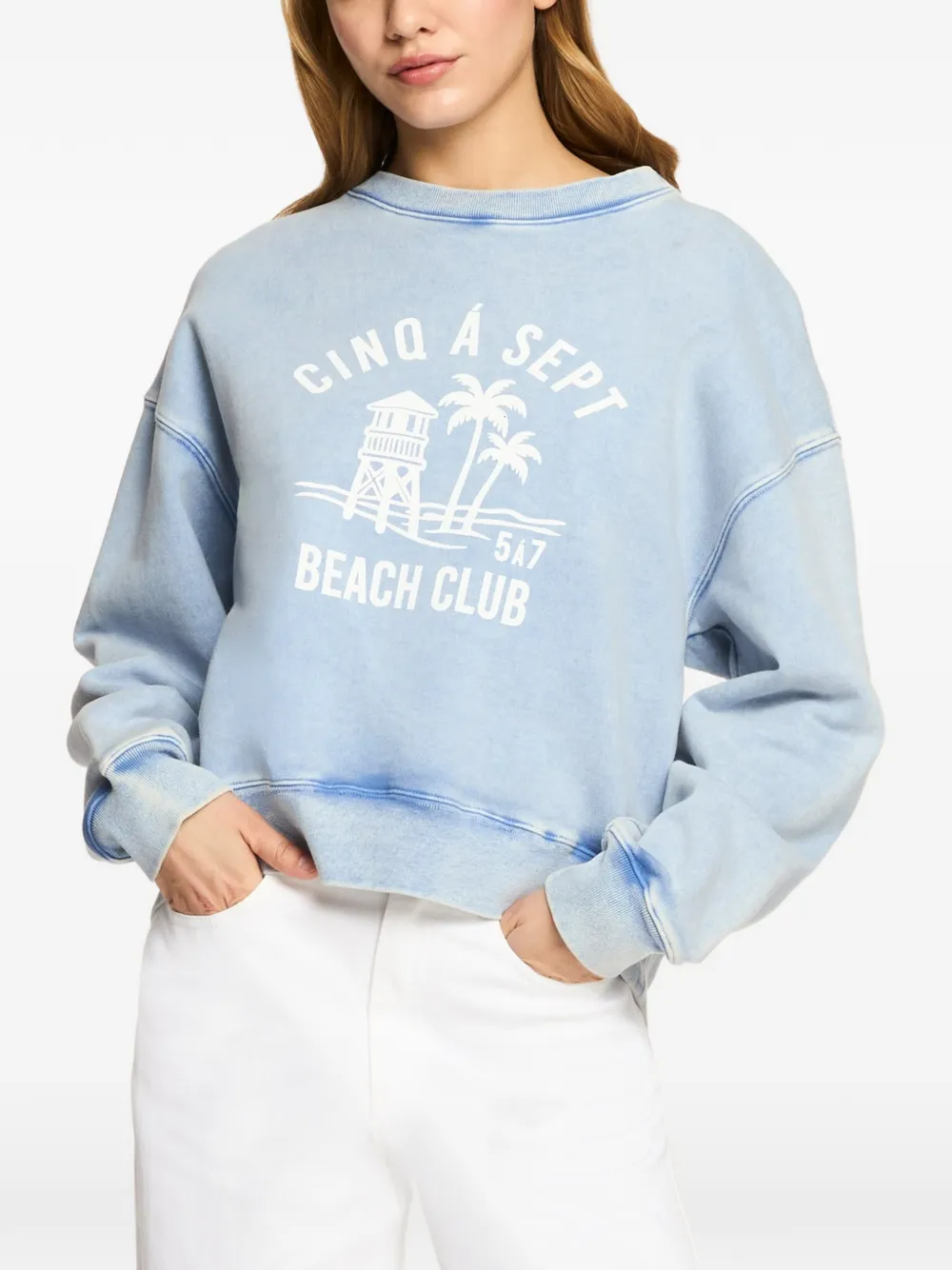 Cinq A Sept Beach Club trui met grafische print Blauw