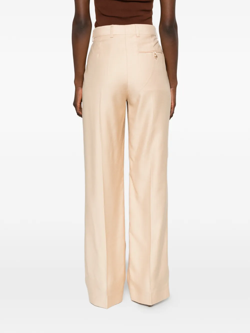 Stella McCartney Straight broek met textuur Beige