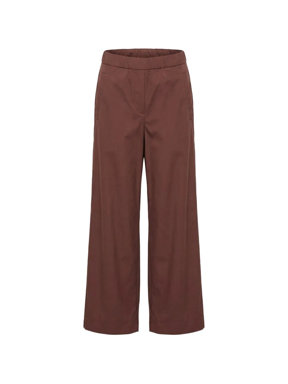 Patrizia Pepe straight-leg poplin trousers - Marrone