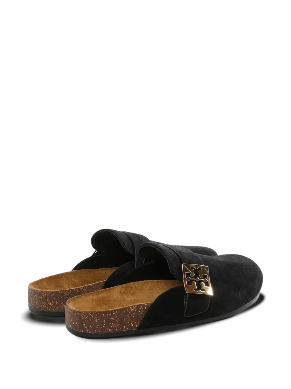 Tory Burch Mellow T-Monogram muiltjes met gespsluiting Zwart