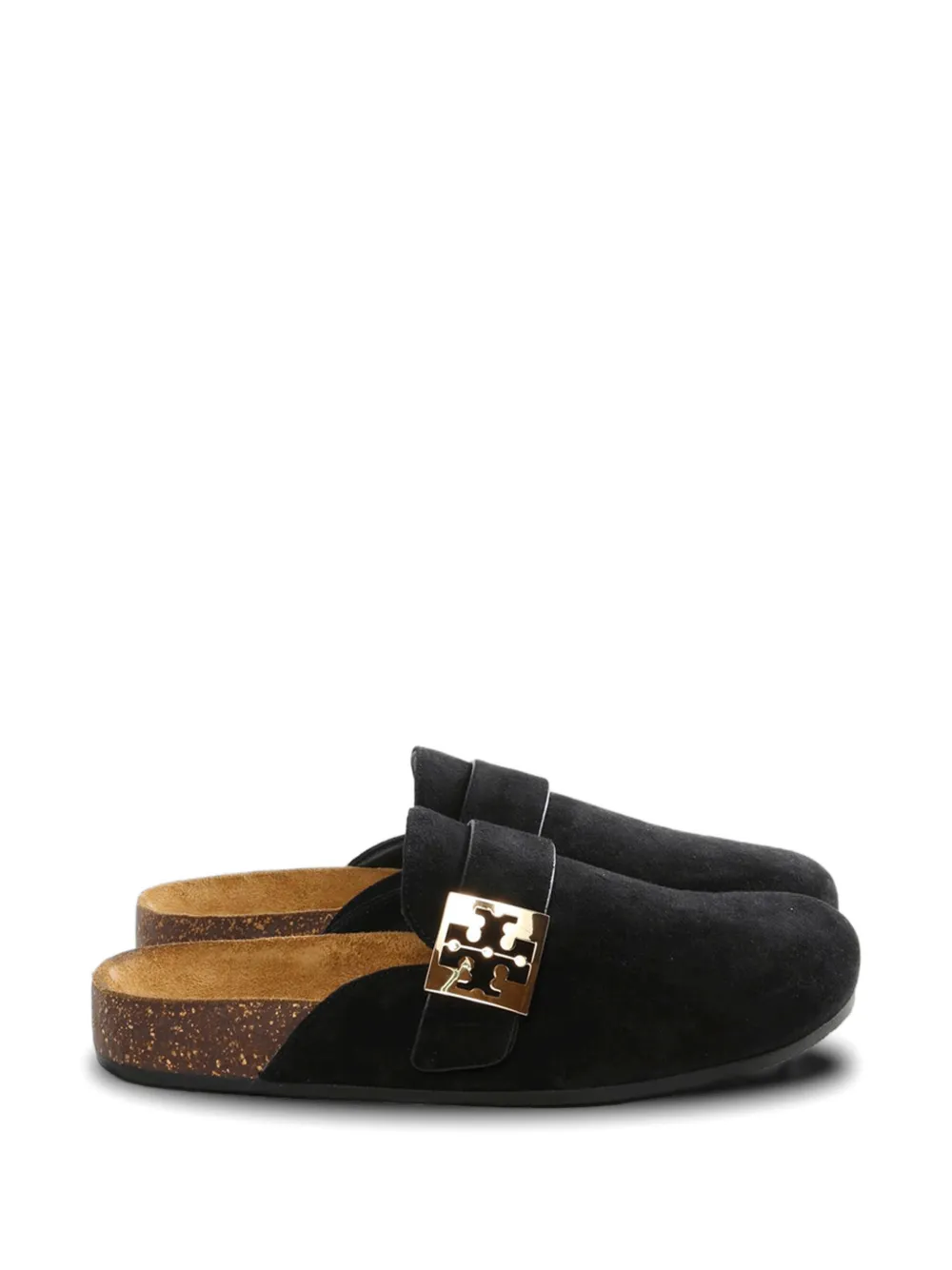 Tory Burch Mellow T-Monogram buckle-fastening flat mules - Nero