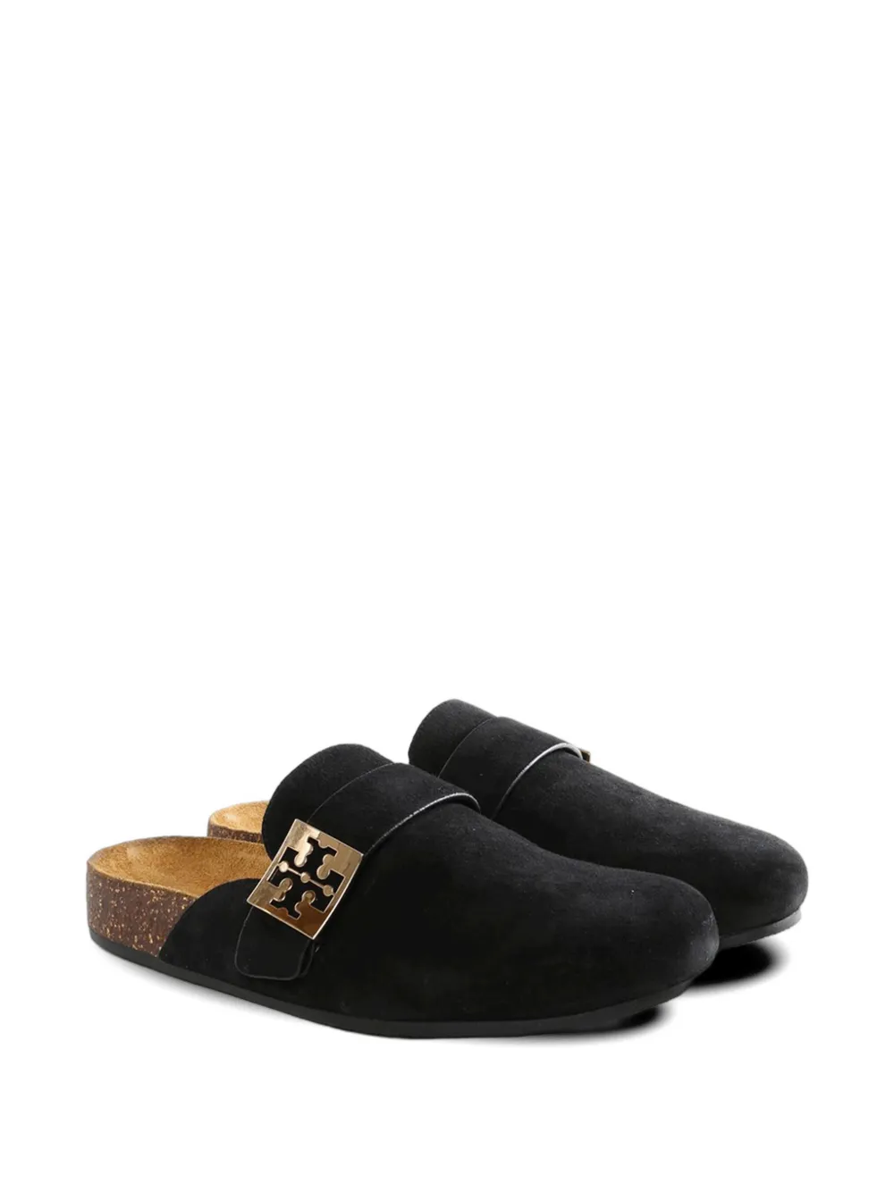 Tory Burch Mellow T-Monogram muiltjes met gespsluiting Zwart