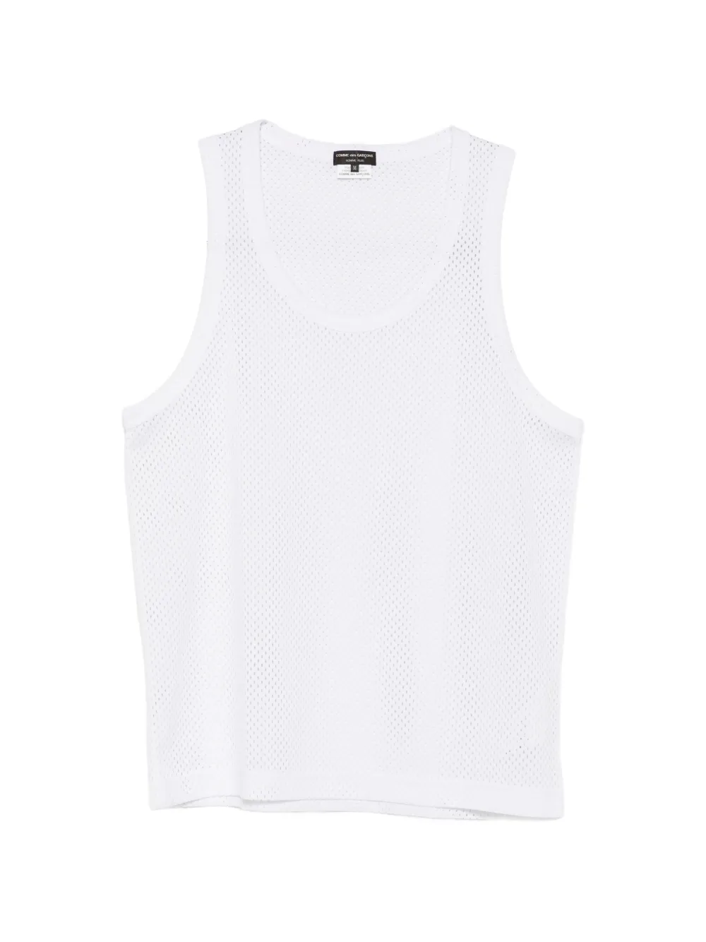 Comme des Garçons Homme Plus mesh tank top - Bianco