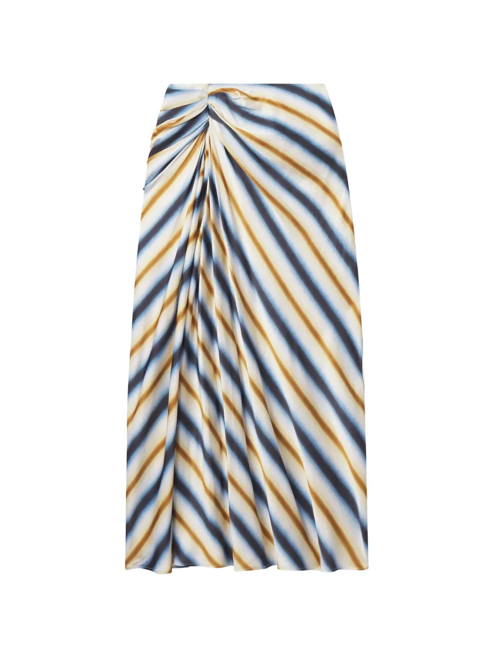 A.L.C. Jean ruched striped maxi skirt - Toni neutri
