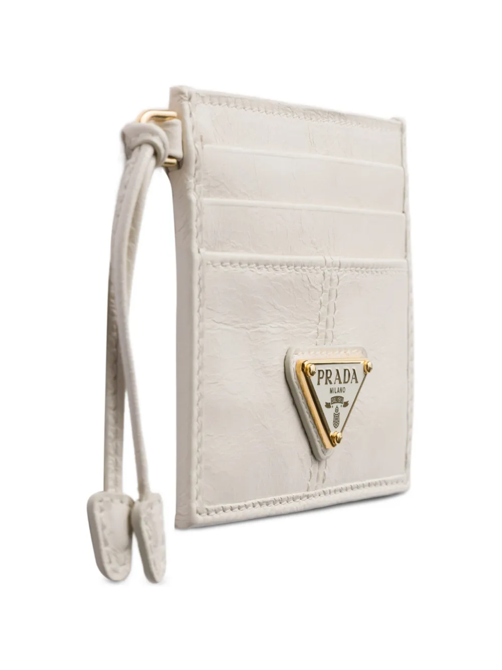 Prada Leren pasjeshouder Beige