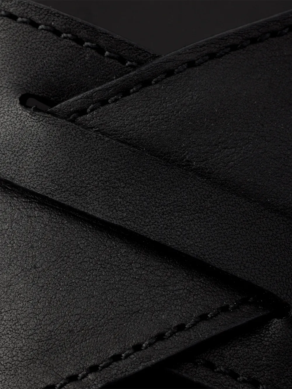 Prada leather sandals Zwart