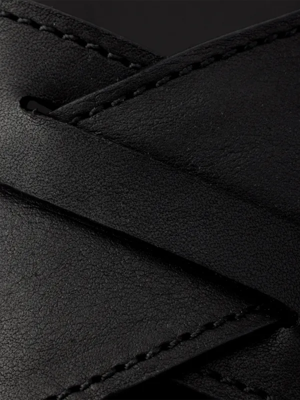 Prada レザー サンダル | ブラック | FARFETCH JP
