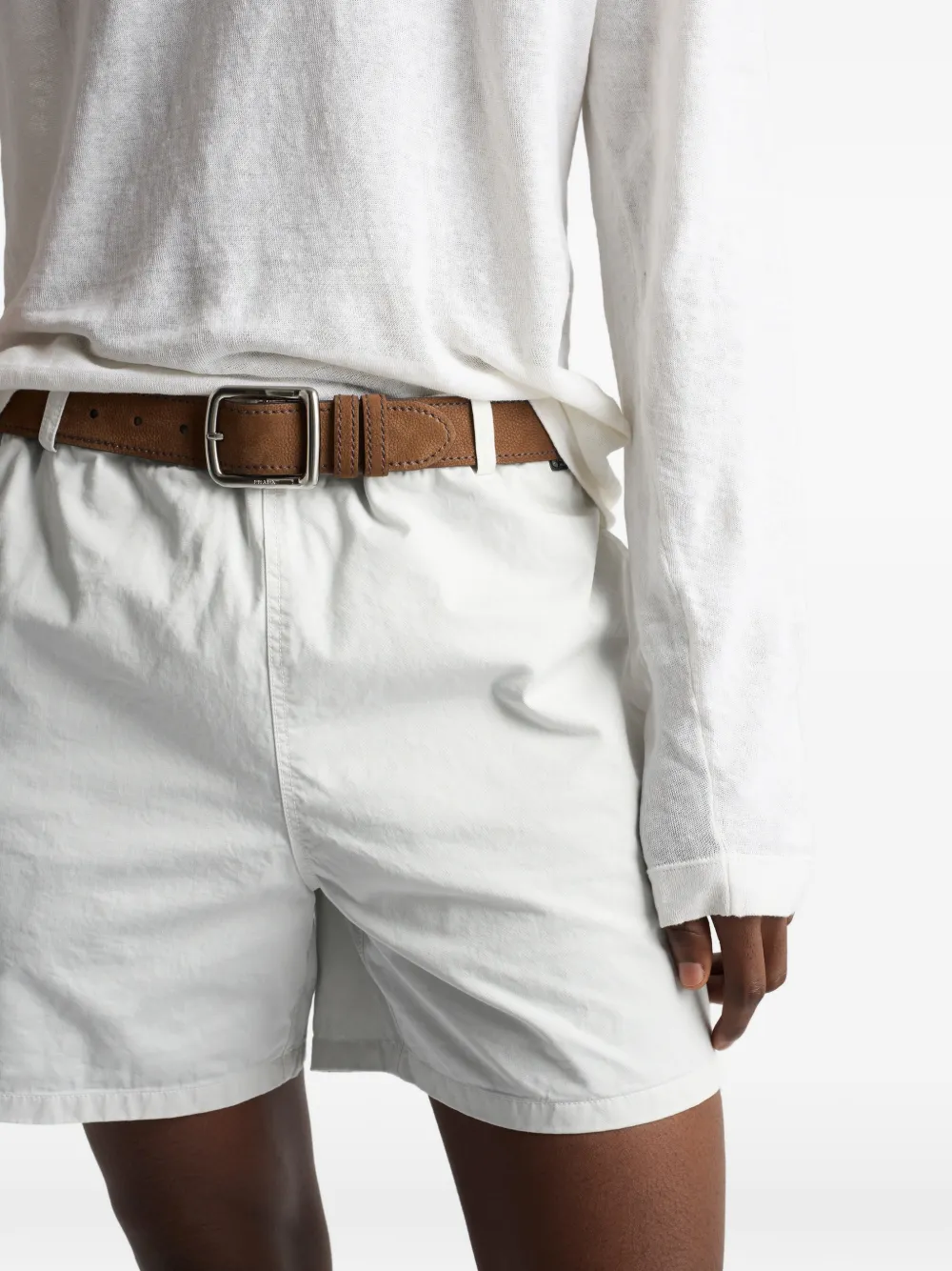 Prada Nubuck leren riem Bruin