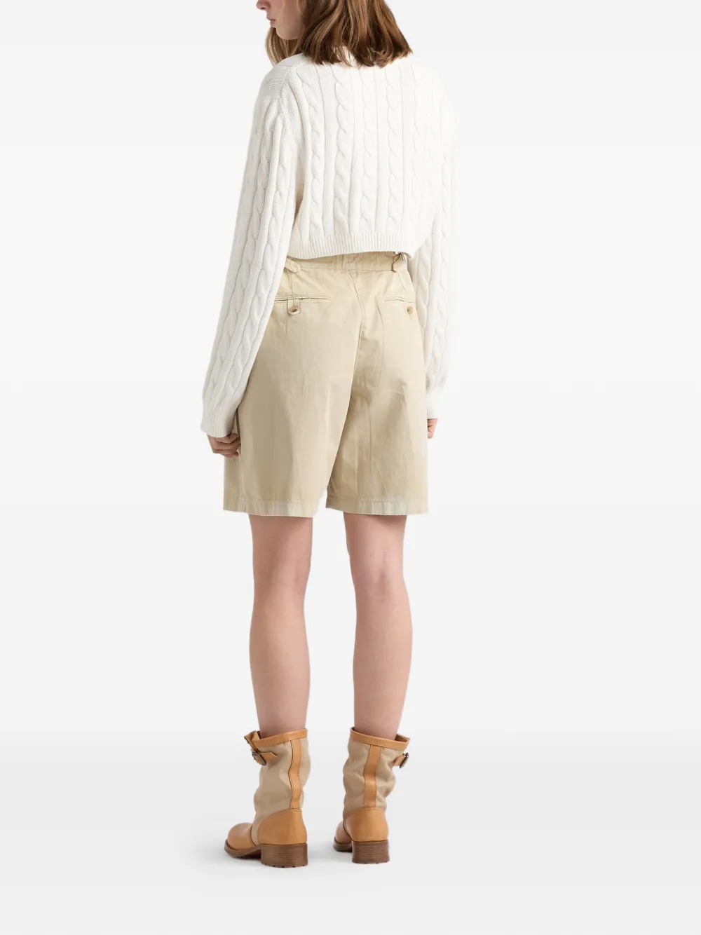 Prada Jersey Con Cuello En V - Blanco 