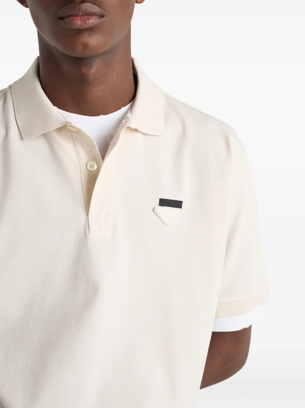 Prada Katoenen poloshirt Beige