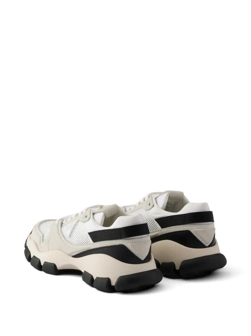 Prada Mesh en suède sneakers Beige