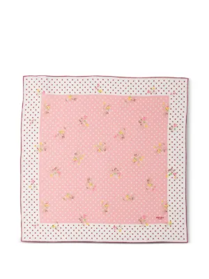 LOEWE アナグラム フラワー スカーフ | ブルー | FARFETCH JP