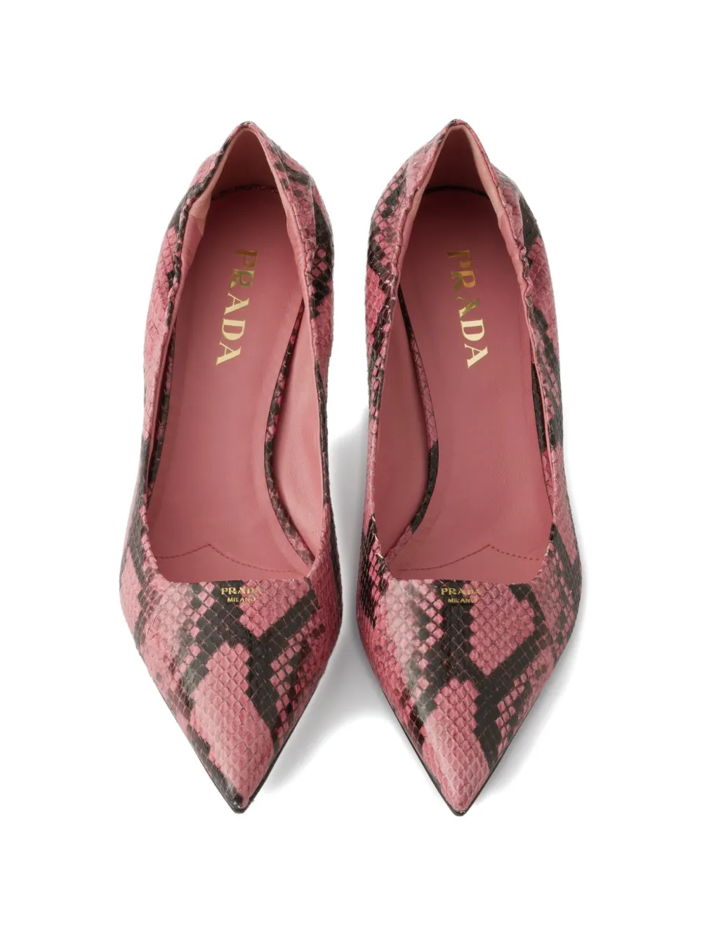 Prada Ayers leren pumps met print Roze