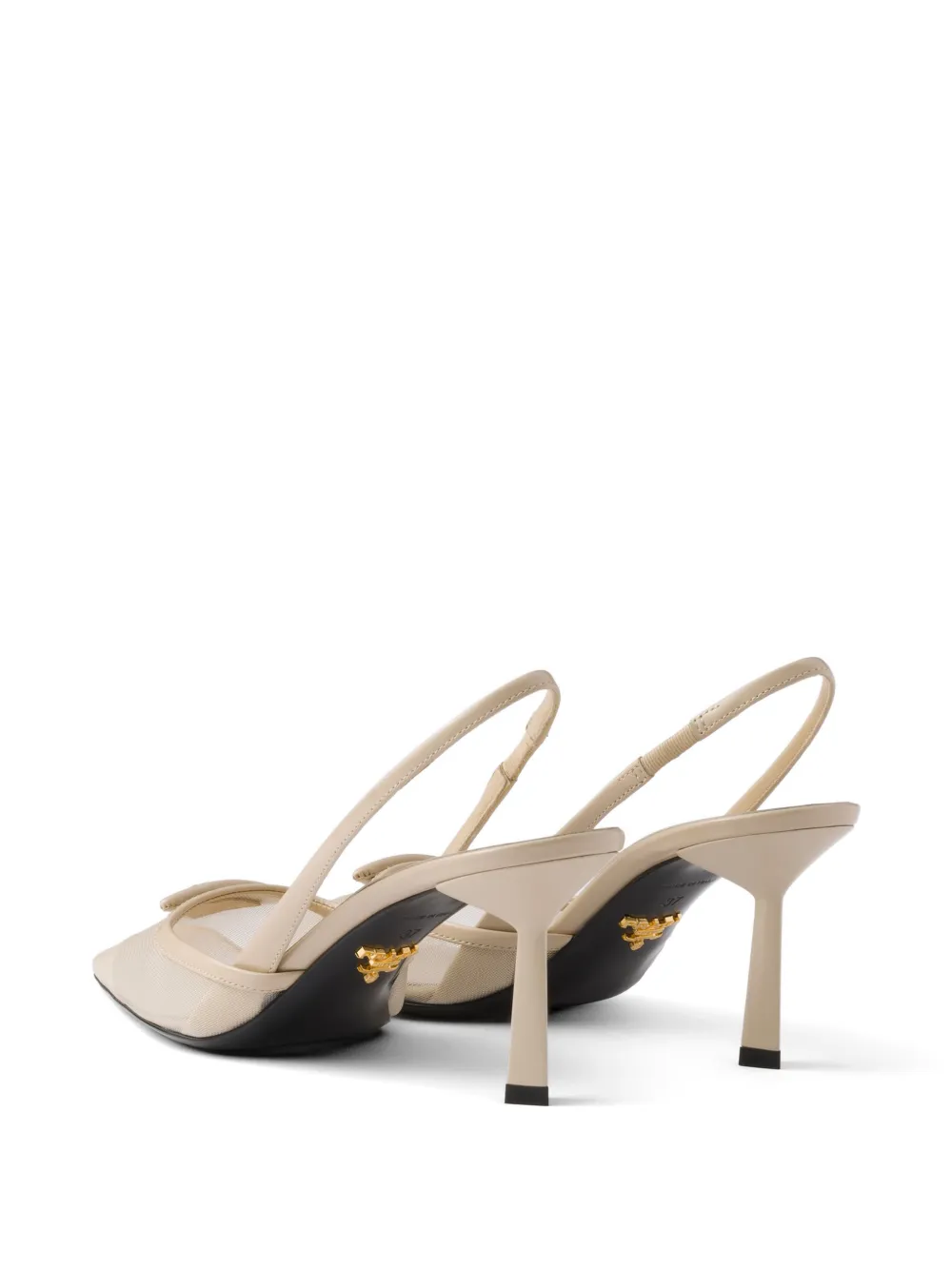Prada Slingback mesh pumps Beige