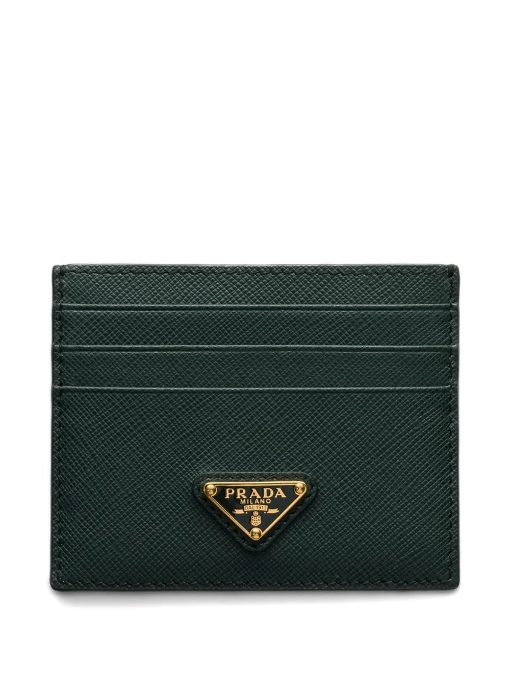 Prada Saffiano leather card holder - Verde