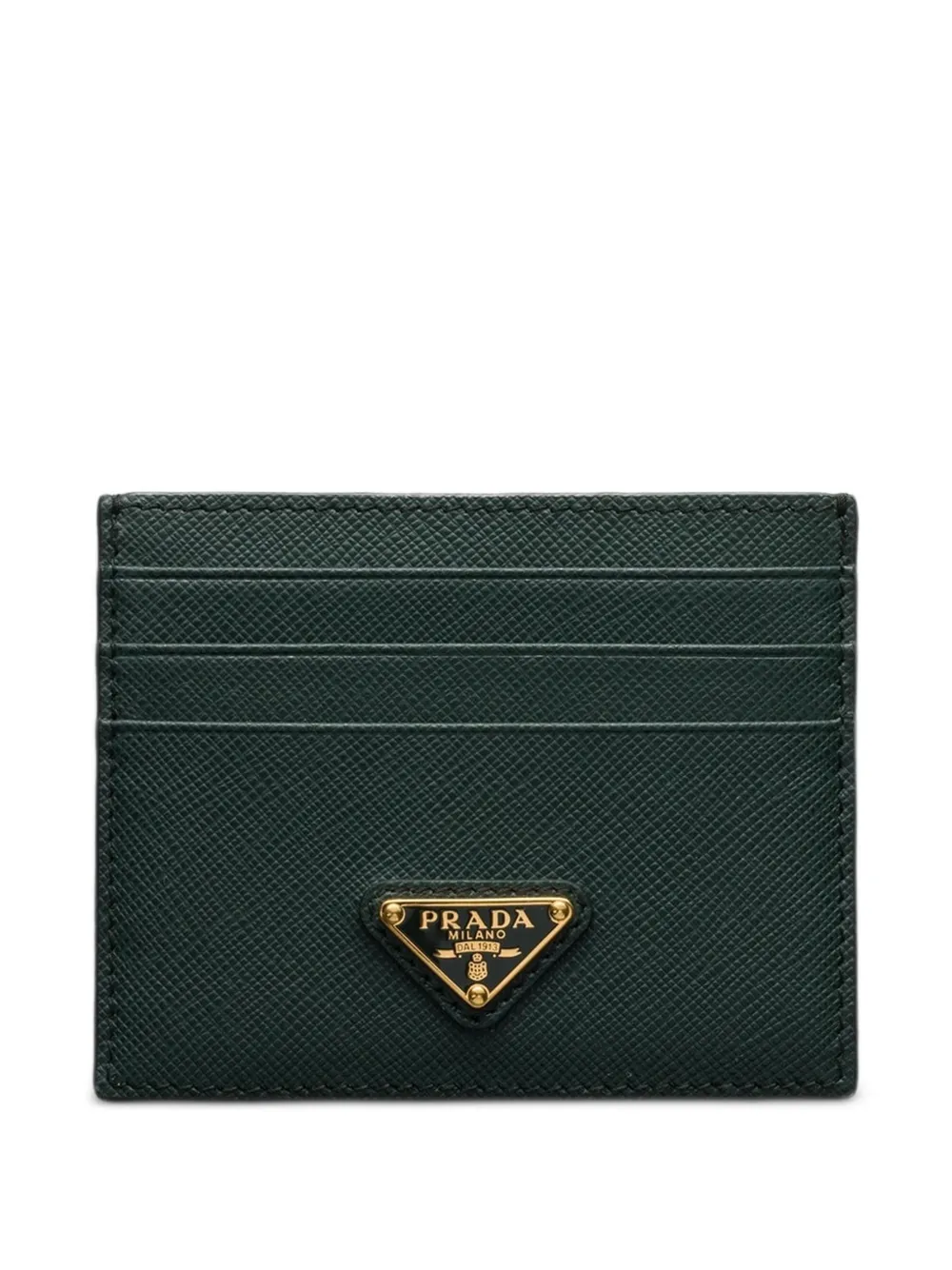 Prada Saffiano leather card holder - Verde