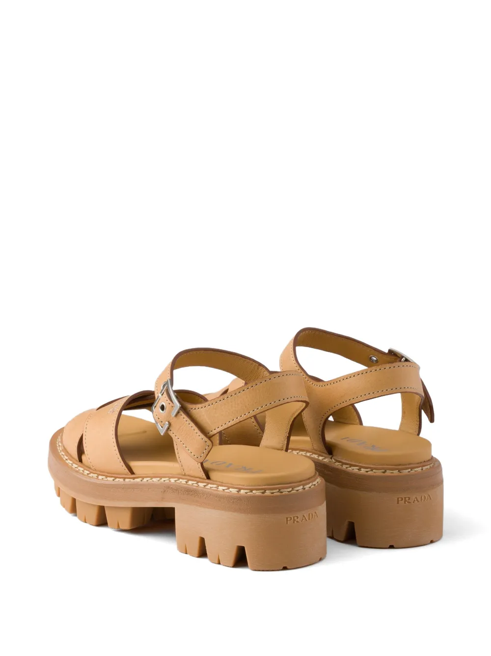 Prada leather sandals Beige