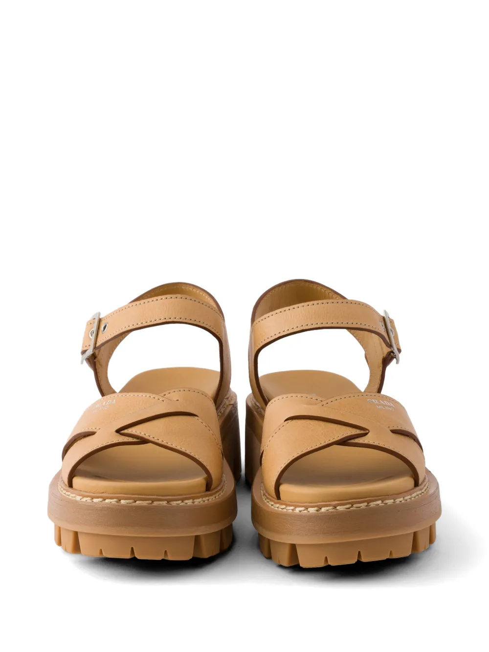 Prada leather sandals Beige