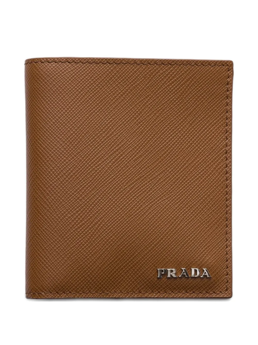 Prada Saffiano-leather wallet - Braun