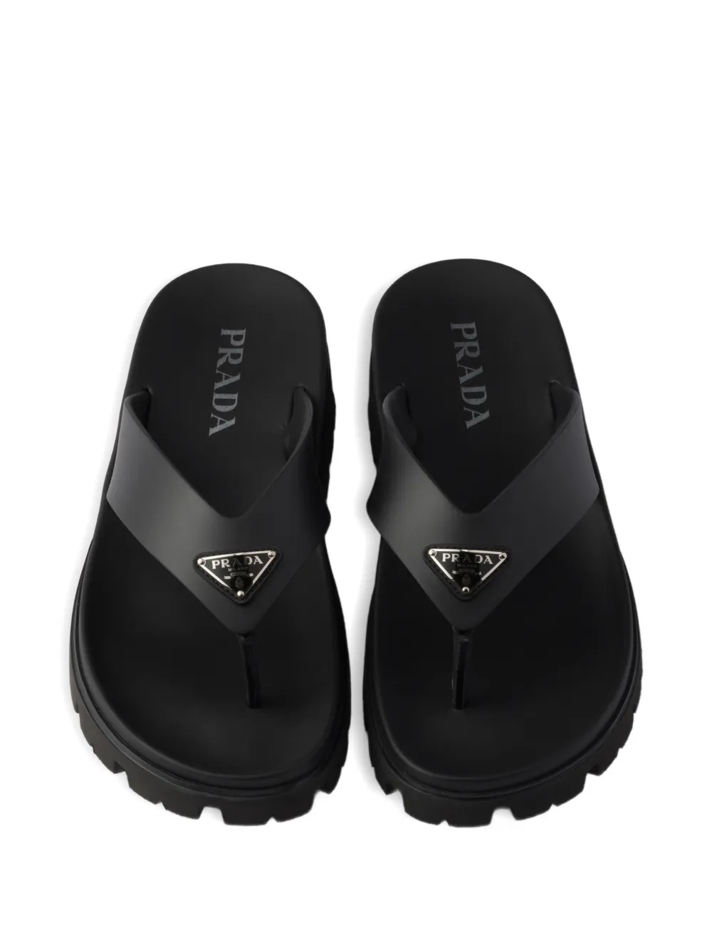 Prada Rubberen sandalen Zwart