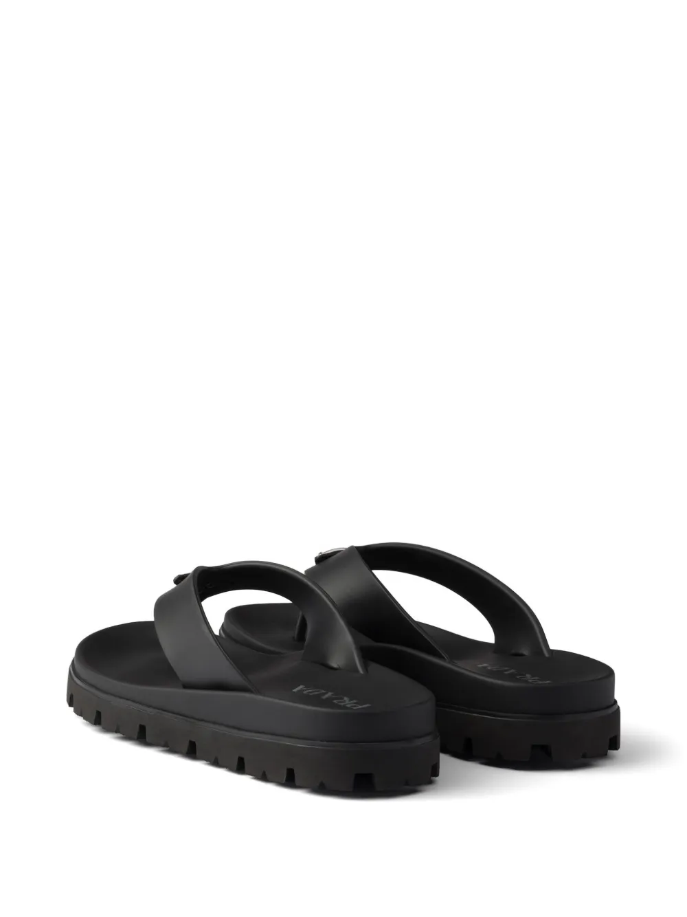 Prada Rubberen sandalen Zwart