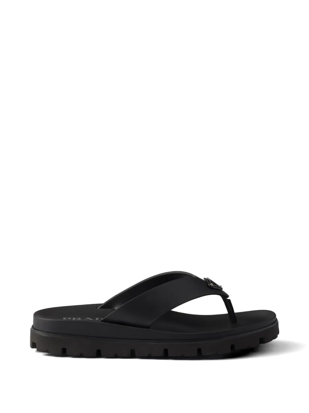 Prada rubber thong sandals - Black