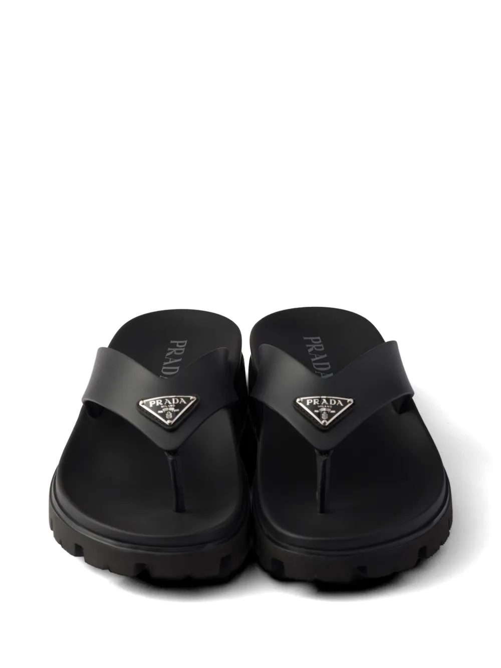 Prada Rubberen sandalen Zwart