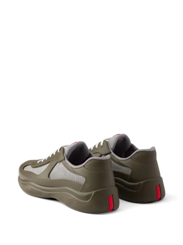 Prada America's Cup Soft Rubber And Bike Fabric Sneakers | Green