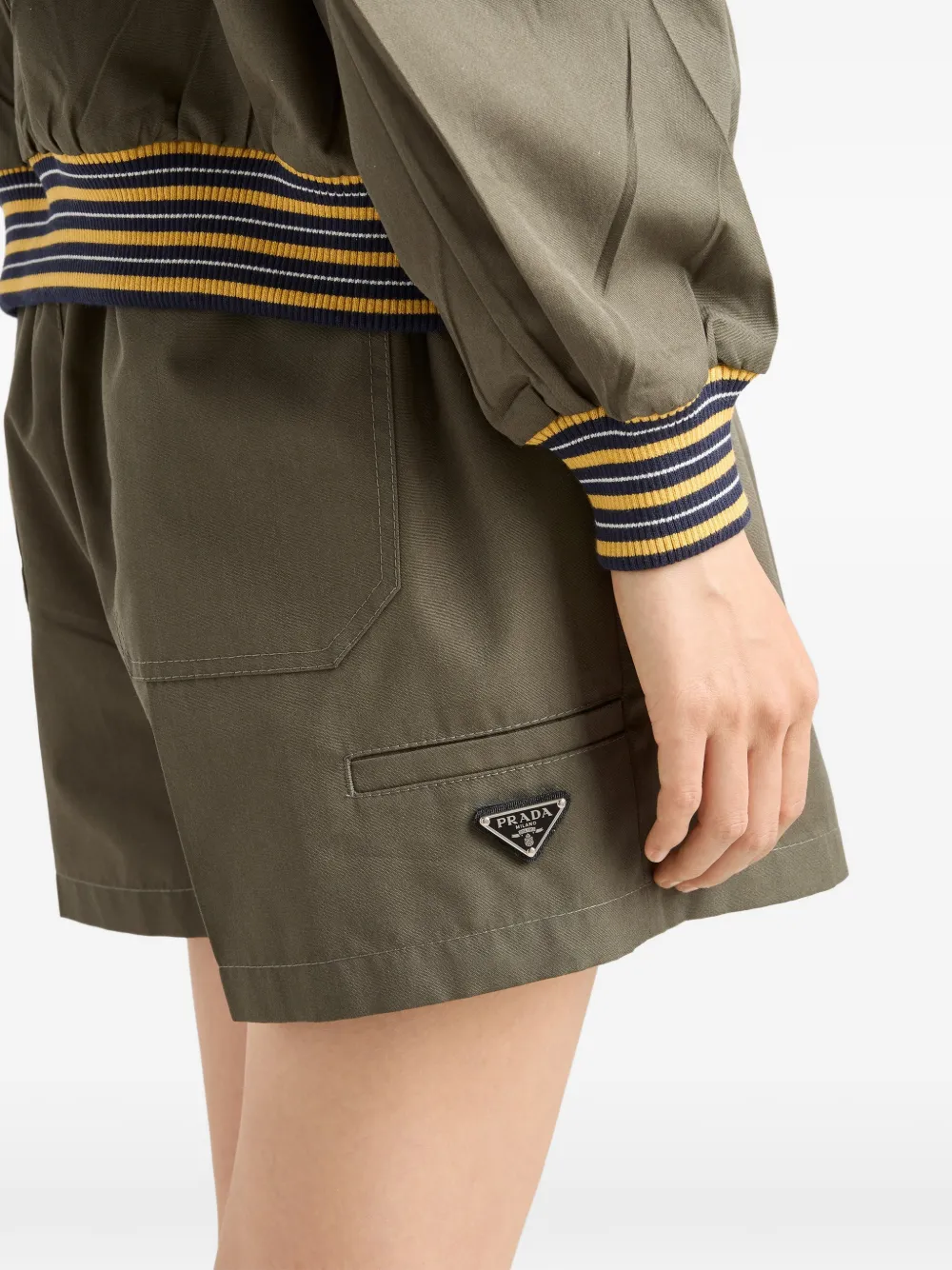 Prada Poplin Shorts | Green | FARFETCH
