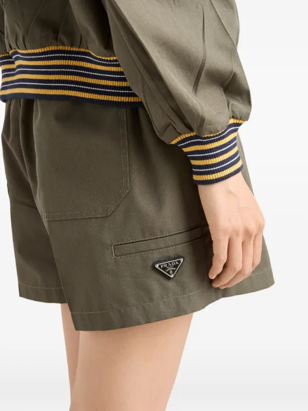 Prada ポプリン ショートパンツ | グリーン | FARFETCH JP