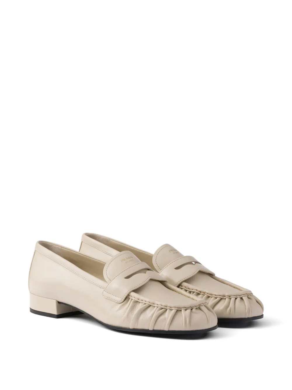 Prada Leren loafers Beige