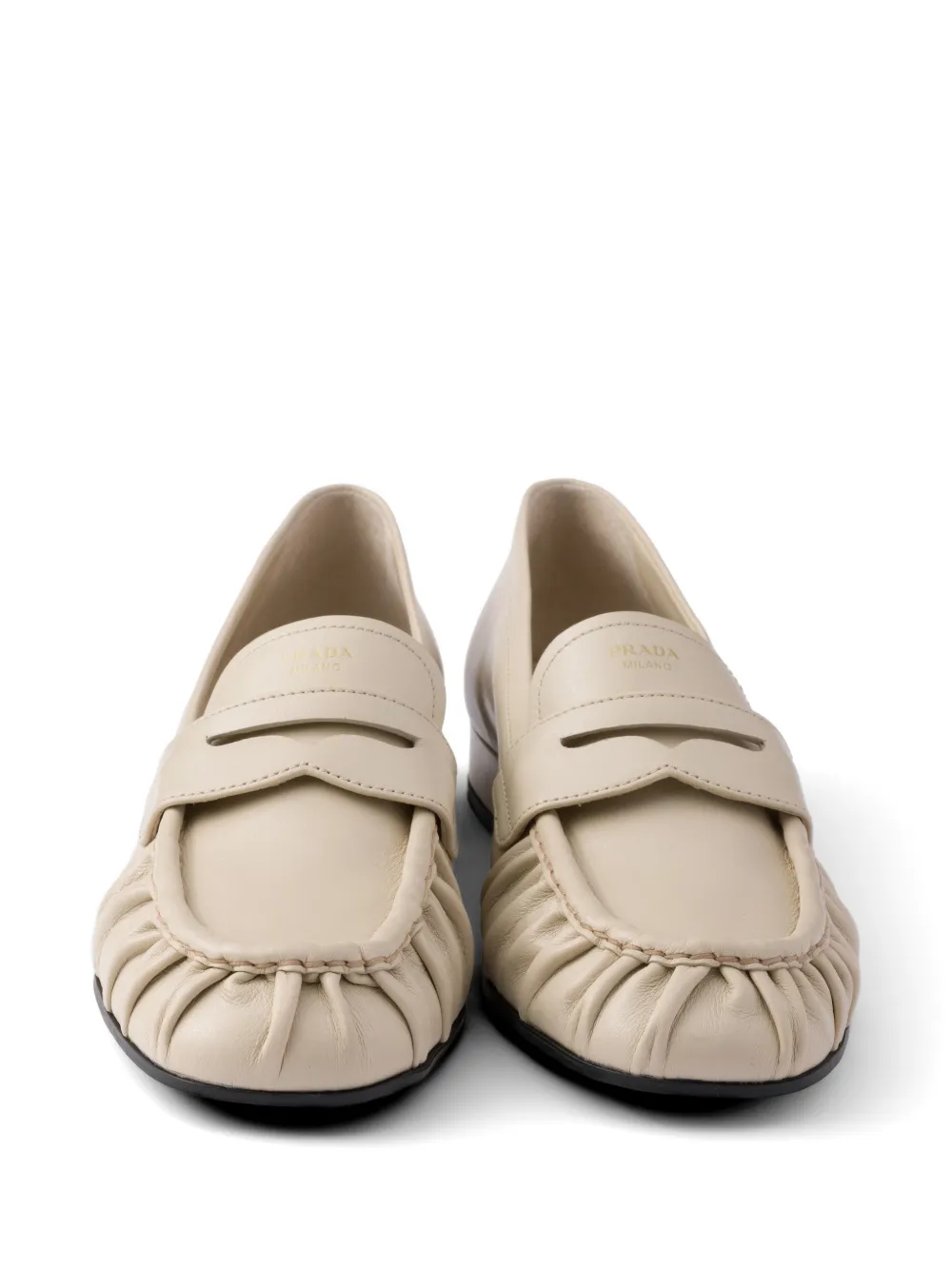 Prada Leren loafers Beige