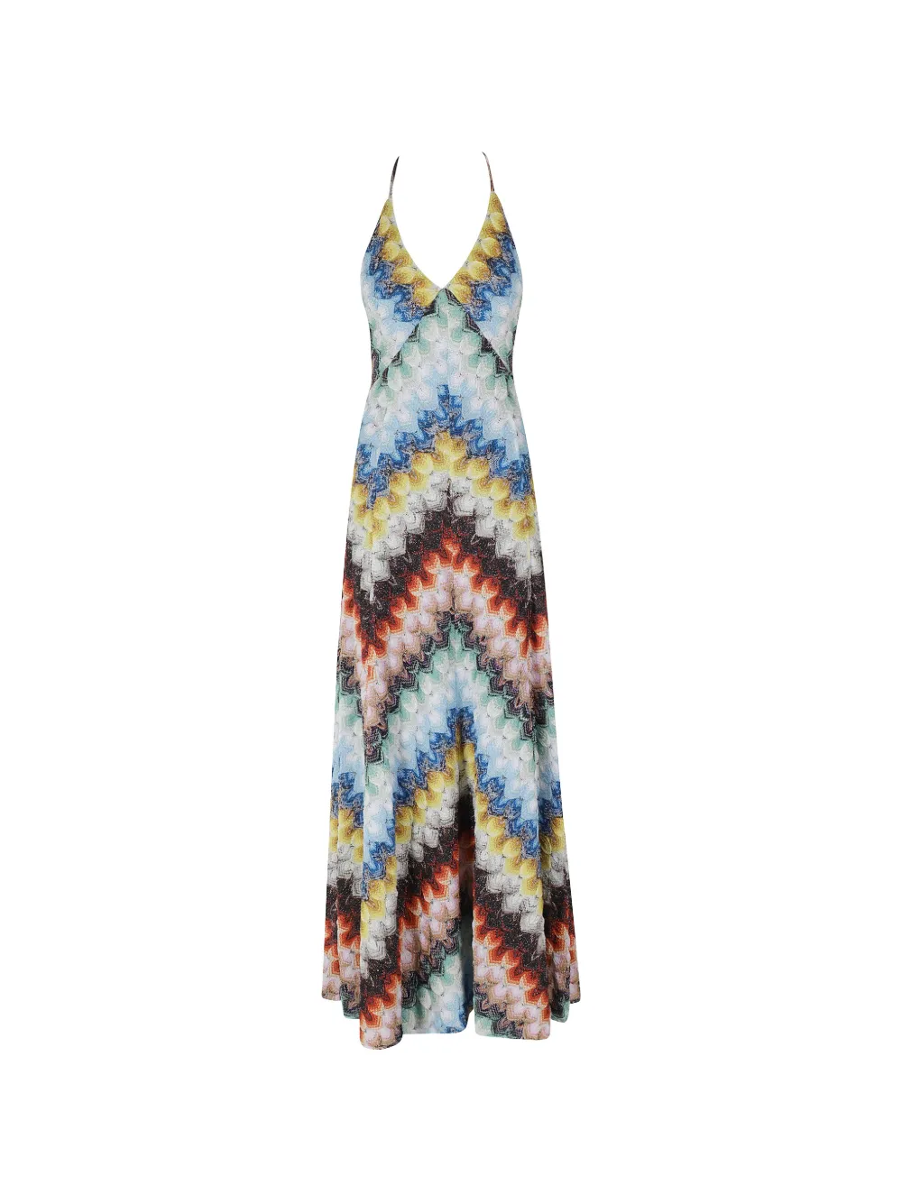 Missoni halterneck maxi dress - Blu