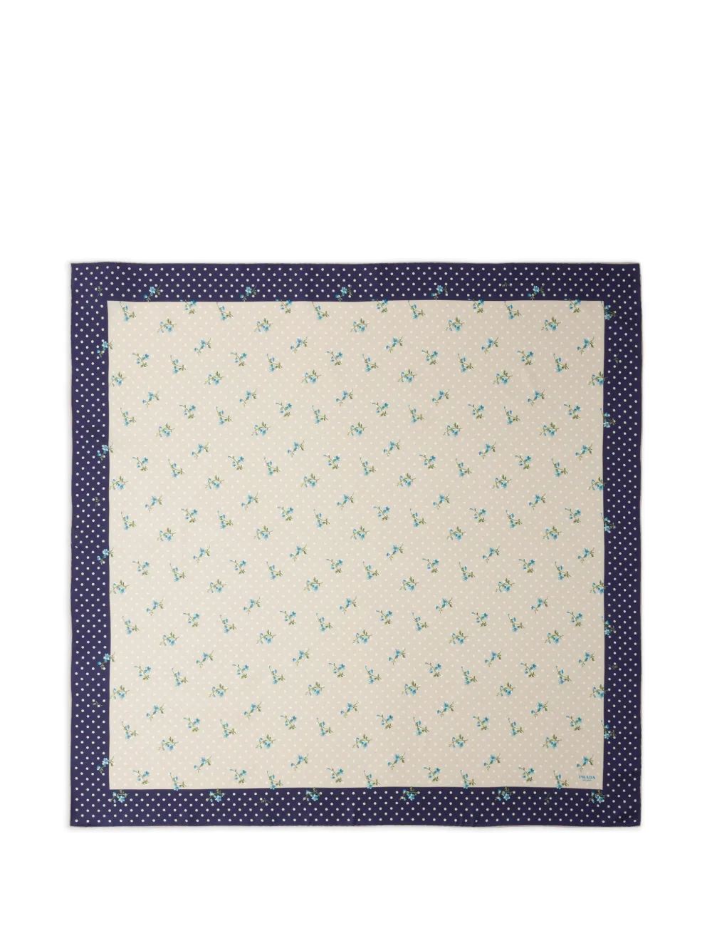 Prada printed silk twill scarf 90 - Toni neutri