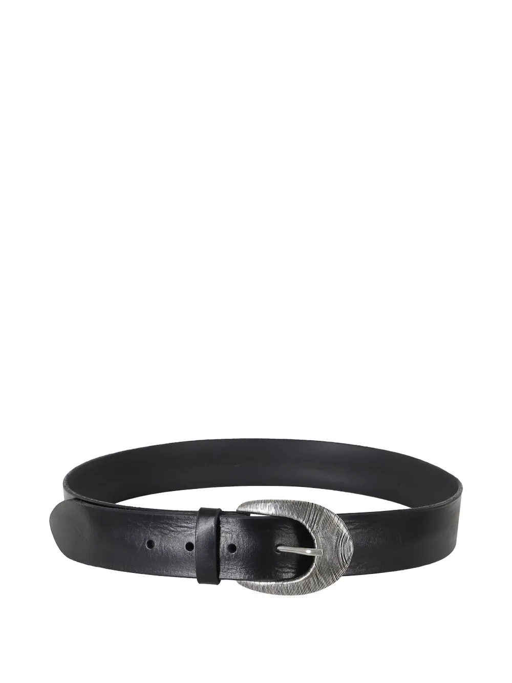 Orciani engraved-buckle leather belt - Nero