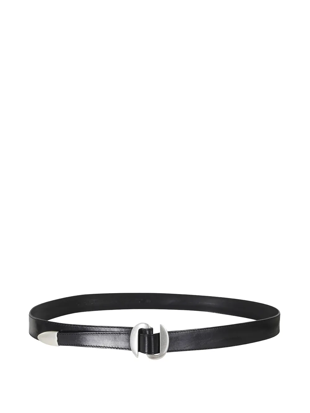 Orciani sculptural-buckle leather belt - Nero